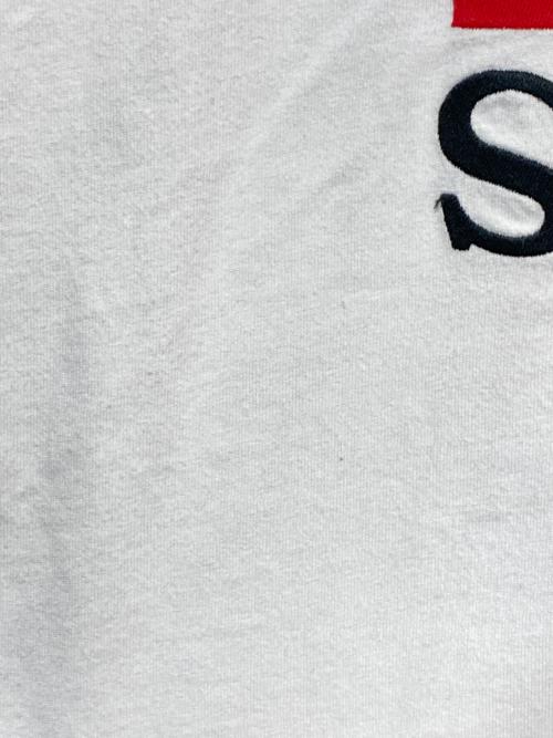 BALENCIAGA（バレンシアガ）BALENCIAGA (バレンシアガ) リメイクロゴTシャツ グレー×ホワイト サイズ:3の古着・服飾アイテム