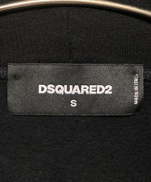 DSQUARED2（ディースクエアード）DSQUARED2 (ディースクエアード) ミラーロゴジップアップパーカー ブラック サイズ:Sの古着・服飾アイテム