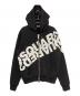 DSQUARED2（ディースクエアード）の古着「ミラーロゴジップアップパーカー」｜ブラック