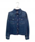 MIU MIUミュウミュウ）の古着「ロゴデニムシャツ」｜インディゴ