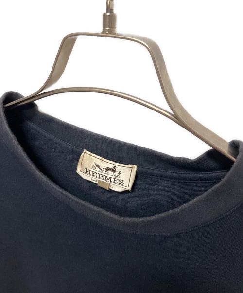 HERMES（エルメス）HERMES (エルメス) デザインポケットロングスリーブカットソー ネイビー サイズ:Ｌの古着・服飾アイテム