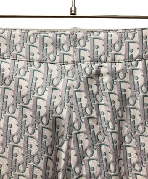 Dior（ディオール）Dior (ディオール) Oblique Silk Pants オブリーク シルク ハーフパンツ シルバー サイズ:50の古着・服飾アイテム