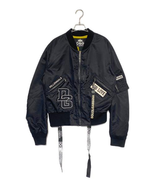 DOLCE & GABBANA（ドルチェ＆ガッバーナ）DOLCE & GABBANA (ドルチェ＆ガッバーナ) ブルゾン ブラック サイズ:50の古着・服飾アイテム