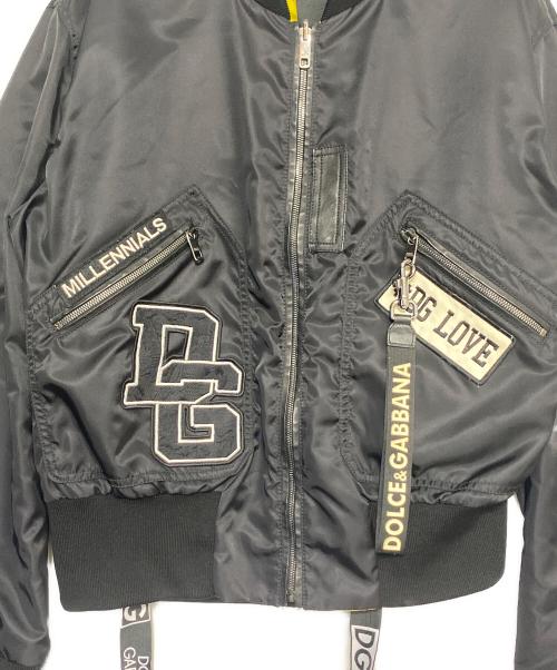 DOLCE & GABBANA（ドルチェ＆ガッバーナ）DOLCE & GABBANA (ドルチェ＆ガッバーナ) ブルゾン ブラック サイズ:50の古着・服飾アイテム