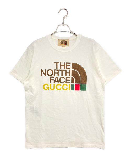 GUCCI（グッチ）GUCCI (グッチ) THE NORTH FACE (ザ ノース フェイス) ロゴTシャツ アイボリー サイズ:XXSの古着・服飾アイテム