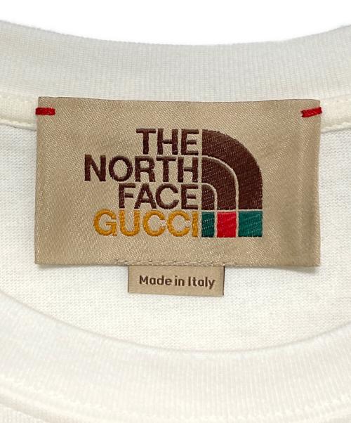 GUCCI（グッチ）GUCCI (グッチ) THE NORTH FACE (ザ ノース フェイス) ロゴTシャツ アイボリー サイズ:XXSの古着・服飾アイテム