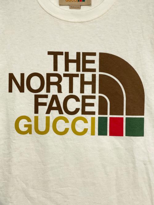 GUCCI（グッチ）GUCCI (グッチ) THE NORTH FACE (ザ ノース フェイス) ロゴTシャツ アイボリー サイズ:XXSの古着・服飾アイテム