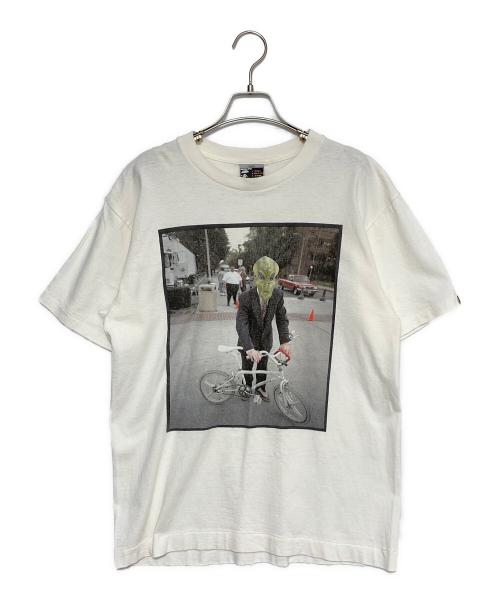 A BATHING APE（アベイシングエイプ）A BATHING APE (ア ベイシング エイプ) フォトTシャツ/00's ×SHAWN MORTENSE/ ホワイト サイズ:Lの古着・服飾アイテム