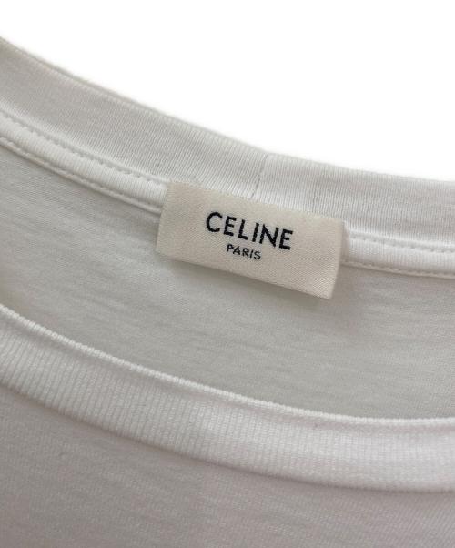 CELINE（セリーヌ）CELINE (セリーヌ) コットンロゴTシャツ ホワイト サイズ:Sの古着・服飾アイテム
