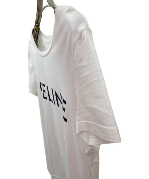 CELINE（セリーヌ）CELINE (セリーヌ) コットンロゴTシャツ ホワイト サイズ:Sの古着・服飾アイテム