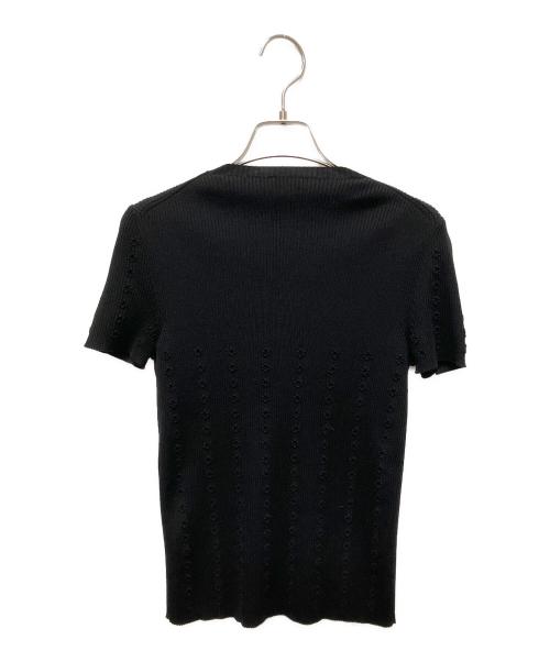 CHANEL（シャネル）CHANEL (シャネル) 22SS P70 ココマーク半袖ニット ブラック サイズ:36の古着・服飾アイテム