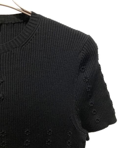 CHANEL（シャネル）CHANEL (シャネル) 22SS P70 ココマーク半袖ニット ブラック サイズ:36の古着・服飾アイテム