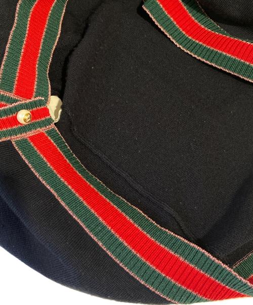 GUCCI（グッチ）GUCCI (グッチ) シェリーラインカーディガン ネイビー サイズ:Lの古着・服飾アイテム