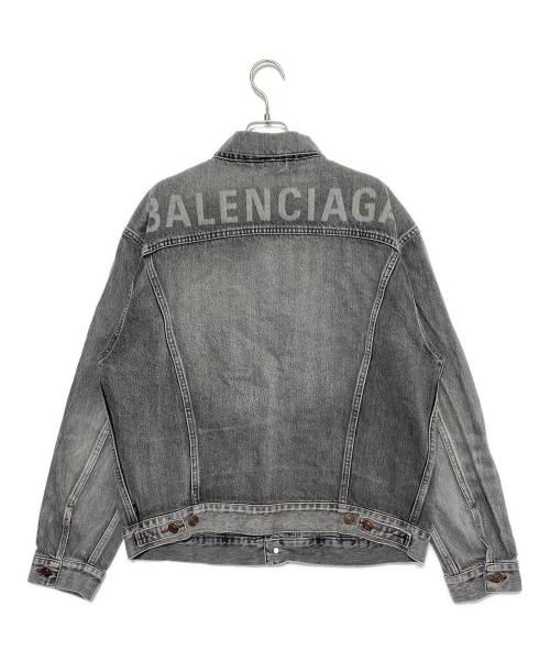 BALENCIAGA（バレンシアガ）BALENCIAGA (バレンシアガ) バックロゴデニムジャケット ブラック サイズ:46の古着・服飾アイテム
