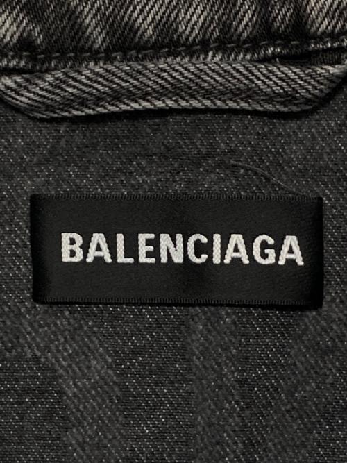 BALENCIAGA（バレンシアガ）BALENCIAGA (バレンシアガ) バックロゴデニムジャケット ブラック サイズ:46の古着・服飾アイテム
