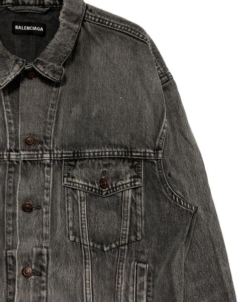 BALENCIAGA（バレンシアガ）BALENCIAGA (バレンシアガ) バックロゴデニムジャケット ブラック サイズ:46の古着・服飾アイテム