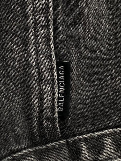 BALENCIAGA（バレンシアガ）BALENCIAGA (バレンシアガ) バックロゴデニムジャケット ブラック サイズ:46の古着・服飾アイテム
