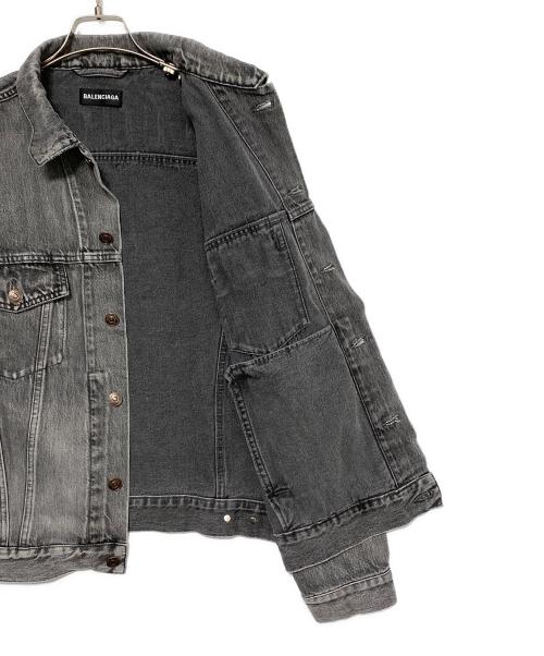 BALENCIAGA（バレンシアガ）BALENCIAGA (バレンシアガ) バックロゴデニムジャケット ブラック サイズ:46の古着・服飾アイテム