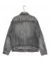 BALENCIAGA (バレンシアガ) バックロゴデニムジャケット ブラック サイズ:46：78000円