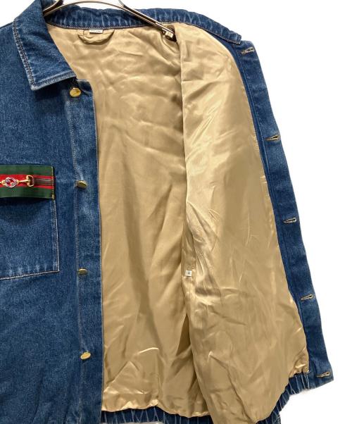 GUCCI（グッチ）GUCCI (グッチ) Gucci Ribbon Wash Denim Jacket For Men Navy / ホースビット デニム ジャケット サイズ:48の古着・服飾アイテム