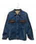 GUCCI（グッチ）の古着「Gucci Ribbon Wash Denim Jacket For Men Navy / ホースビット デニム ジャケット」