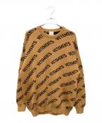 VETEMENTSヴェトモン）の古着「オールオーバーロゴニット」｜ブラウン