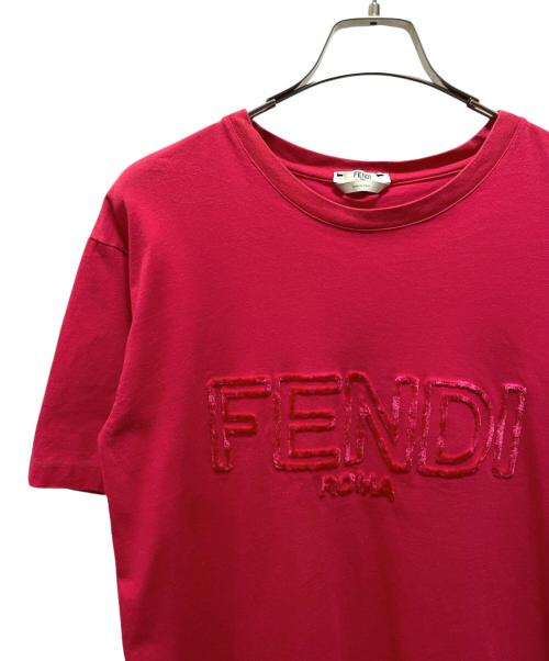FENDI（フェンディ）FENDI (フェンディ) ブランドロゴTシャツ ショッキングピンク サイズ:XSの古着・服飾アイテム