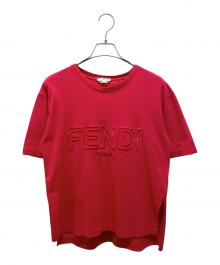 FENDI（フェンディ）の古着「ブランドロゴTシャツ」｜ショッキングピンク