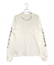 CHROME HEARTS（クロムハーツ）の古着「ネックロゴロングスリーブTシャツ」｜ホワイト