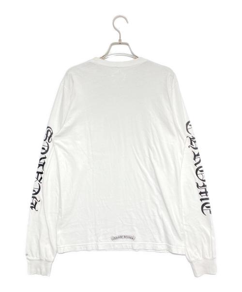 CHROME HEARTS（クロムハーツ）CHROME HEARTS (クロムハーツ) ネックロゴロングスリーブTシャツ ホワイト サイズ:Mの古着・服飾アイテム