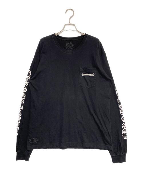 CHROME HEARTS（クロムハーツ）CHROME HEARTS (クロムハーツ) スクロールラベルポケットTシャツ ブラック サイズ:XLの古着・服飾アイテム
