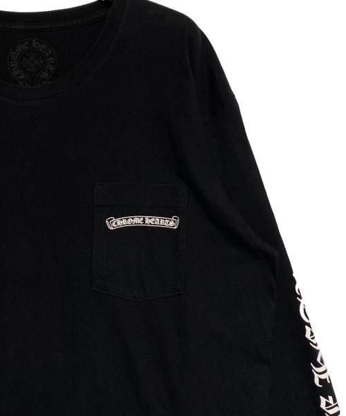 CHROME HEARTS（クロムハーツ）CHROME HEARTS (クロムハーツ) スクロールラベルポケットTシャツ ブラック サイズ:XLの古着・服飾アイテム