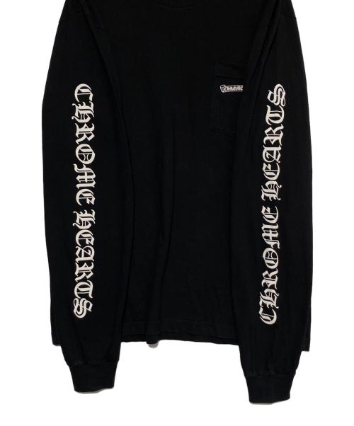 CHROME HEARTS（クロムハーツ）CHROME HEARTS (クロムハーツ) スクロールラベルポケットTシャツ ブラック サイズ:XLの古着・服飾アイテム