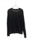 CHROME HEARTSクロムハーツ）の古着「アームネックロゴTシャツ」｜ブラック