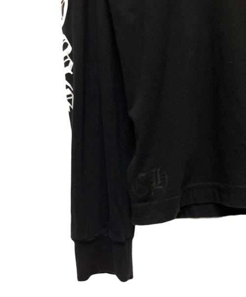 CHROME HEARTS（クロムハーツ）CHROME HEARTS (クロムハーツ) アームネックロゴTシャツ ブラック サイズ:XLの古着・服飾アイテム