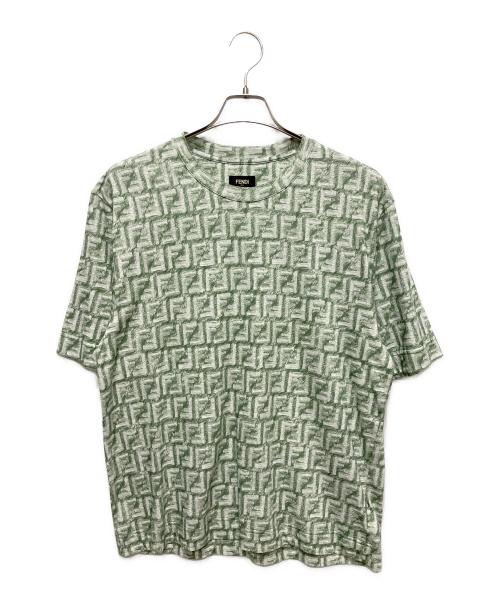 FENDI（フェンディ）FENDI (フェンディ) ズッカTシャツ/FFロゴカットソー グリーン サイズ:Mの古着・服飾アイテム