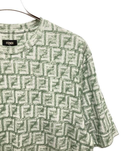 FENDI（フェンディ）FENDI (フェンディ) ズッカTシャツ/FFロゴカットソー グリーン サイズ:Mの古着・服飾アイテム