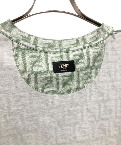 FENDI（フェンディ）FENDI (フェンディ) ズッカTシャツ/FFロゴカットソー グリーン サイズ:Mの古着・服飾アイテム