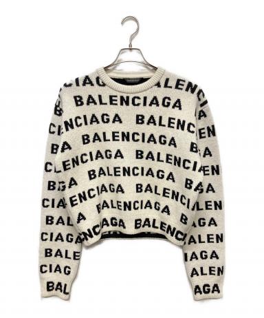 balenciaga バレンシアガ　ロゴ　リブニット 楽天市場】BALENCIAGA （バレンシアガ）ロゴ プリント リブニット