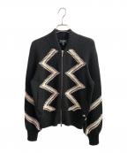 CHANELシャネル）の古着「ジップアップニットブルゾン」｜ブラック