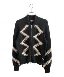 CHANEL（シャネル）の古着「ジップアップニットブルゾン」｜ブラック