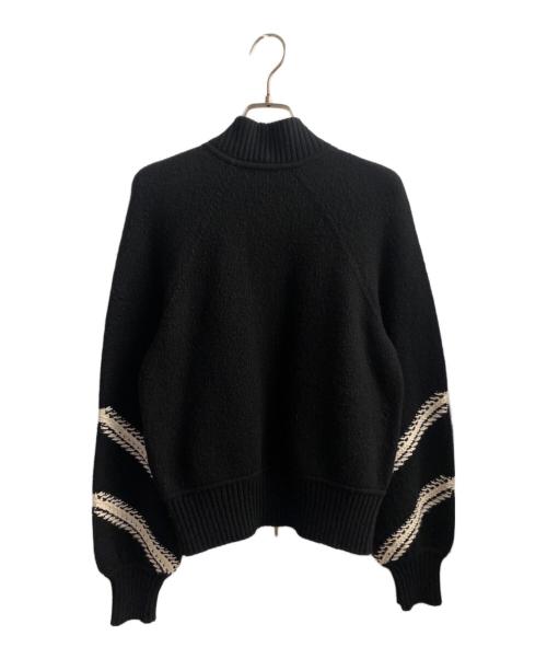 CHANEL（シャネル）CHANEL (シャネル) ジップアップニットブルゾン ブラック サイズ:34の古着・服飾アイテム