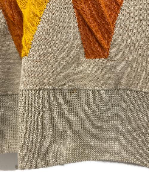 LOEWE（ロエベ）LOEWE (ロエベ) リネンコットンロゴニット カーキ サイズ:Sの古着・服飾アイテム