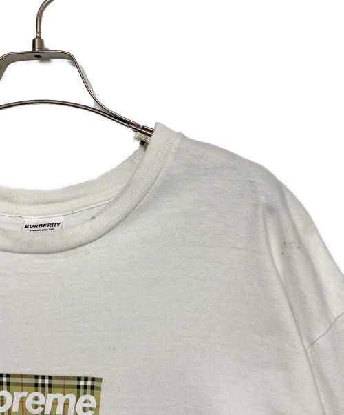 SUPREME（シュプリーム）SUPREME (シュプリーム) BURBERRY (バーバリー) 22SS ×BURBERRY Box Logo Tee  ホワイト サイズ:XLの古着・服飾アイテム
