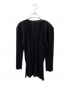 PLEATS PLEASEプリーツプリーズ）の古着「プリーツカーディガン」｜ブラック
