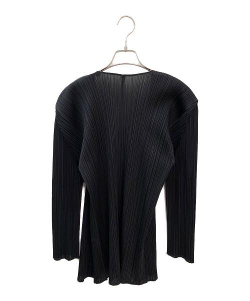 PLEATS PLEASE（プリーツプリーズ）PLEATS PLEASE (プリーツプリーズ) プリーツカーディガン ブラック サイズ:Mの古着・服飾アイテム