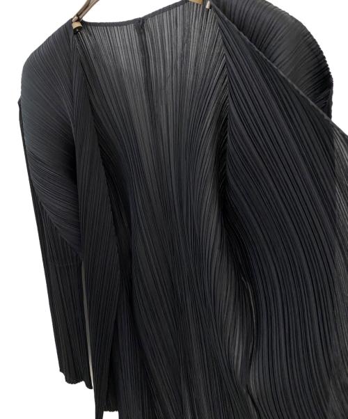 PLEATS PLEASE（プリーツプリーズ）PLEATS PLEASE (プリーツプリーズ) プリーツカーディガン ブラック サイズ:Mの古着・服飾アイテム