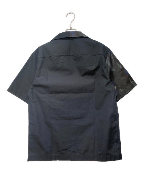 PRADA（プラダ）PRADA (プラダ) オープンカラーロゴシャツ ブラック サイズ:XSの古着・服飾アイテム
