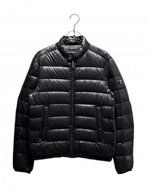 PRADA（プラダ）PRADA (プラダ) ロゴプレートダウンジャケット ブラック サイズ:46の古着・服飾アイテム