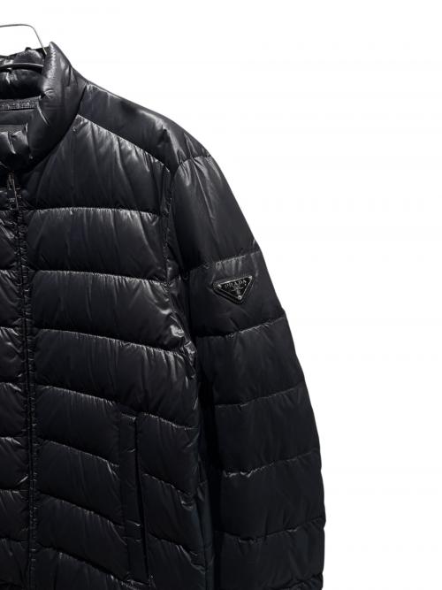 PRADA（プラダ）PRADA (プラダ) ロゴプレートダウンジャケット ブラック サイズ:46の古着・服飾アイテム